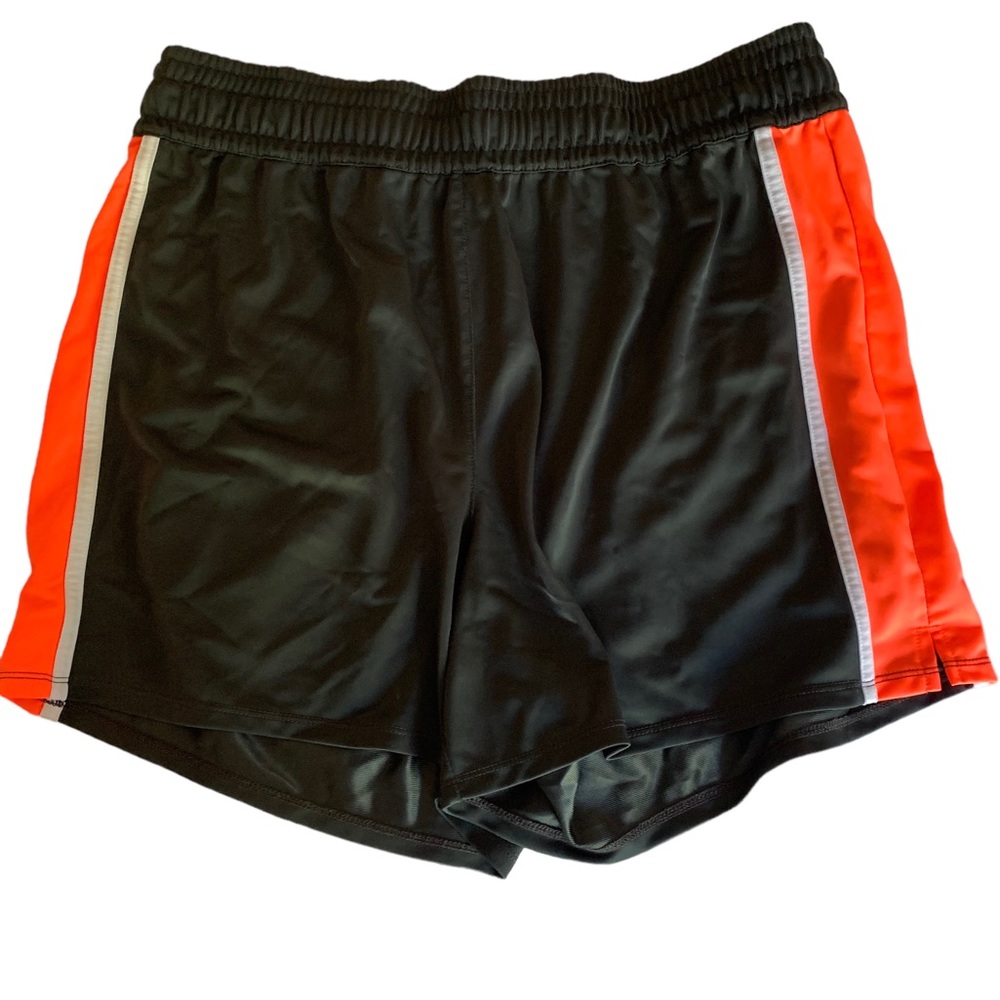 New XERSION Woman’s Plus Size 1X Charcoal Gray & Orange Semi-Fit Shorts Workout